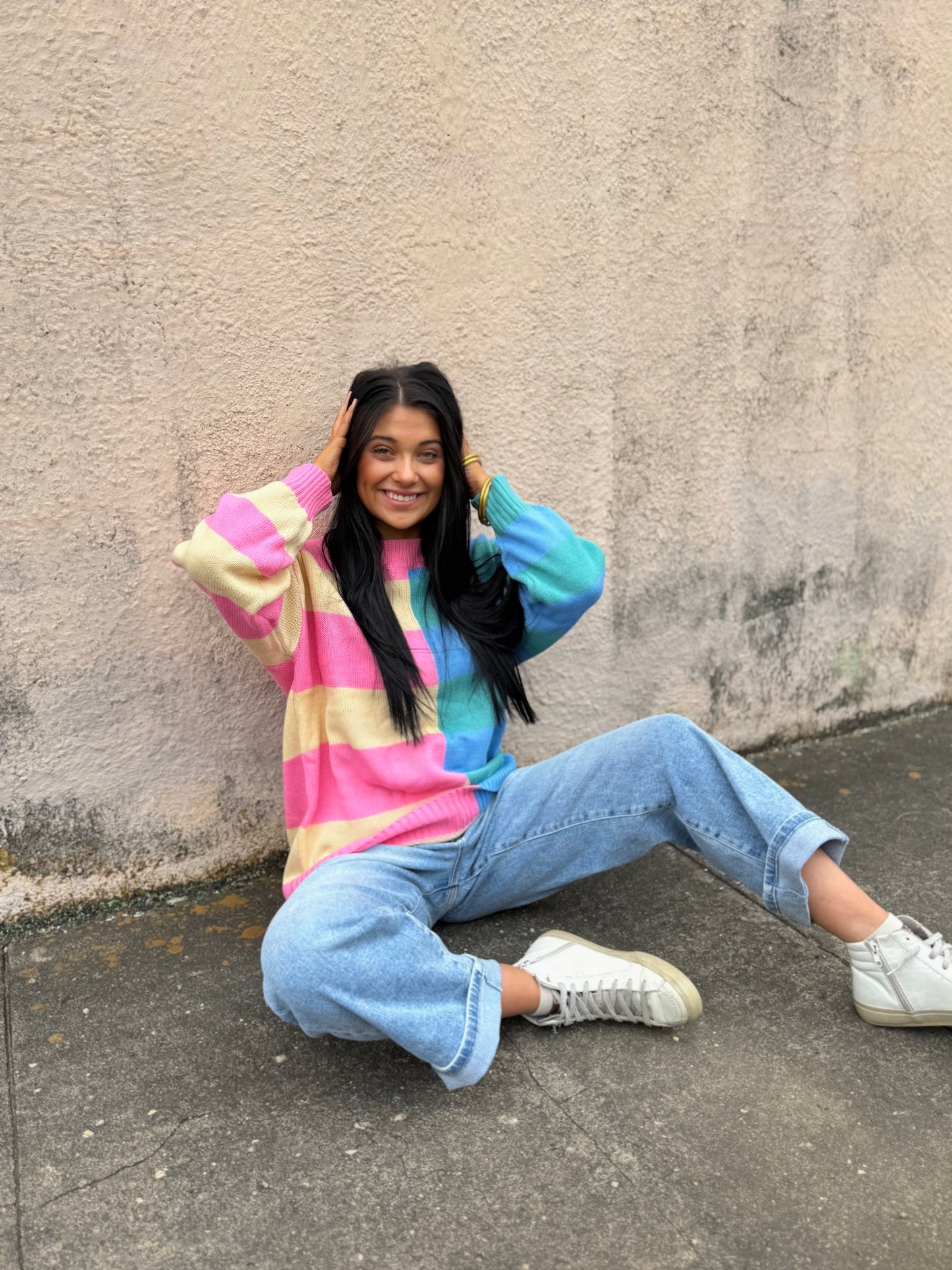 Stripe Long Sleeve Sweater