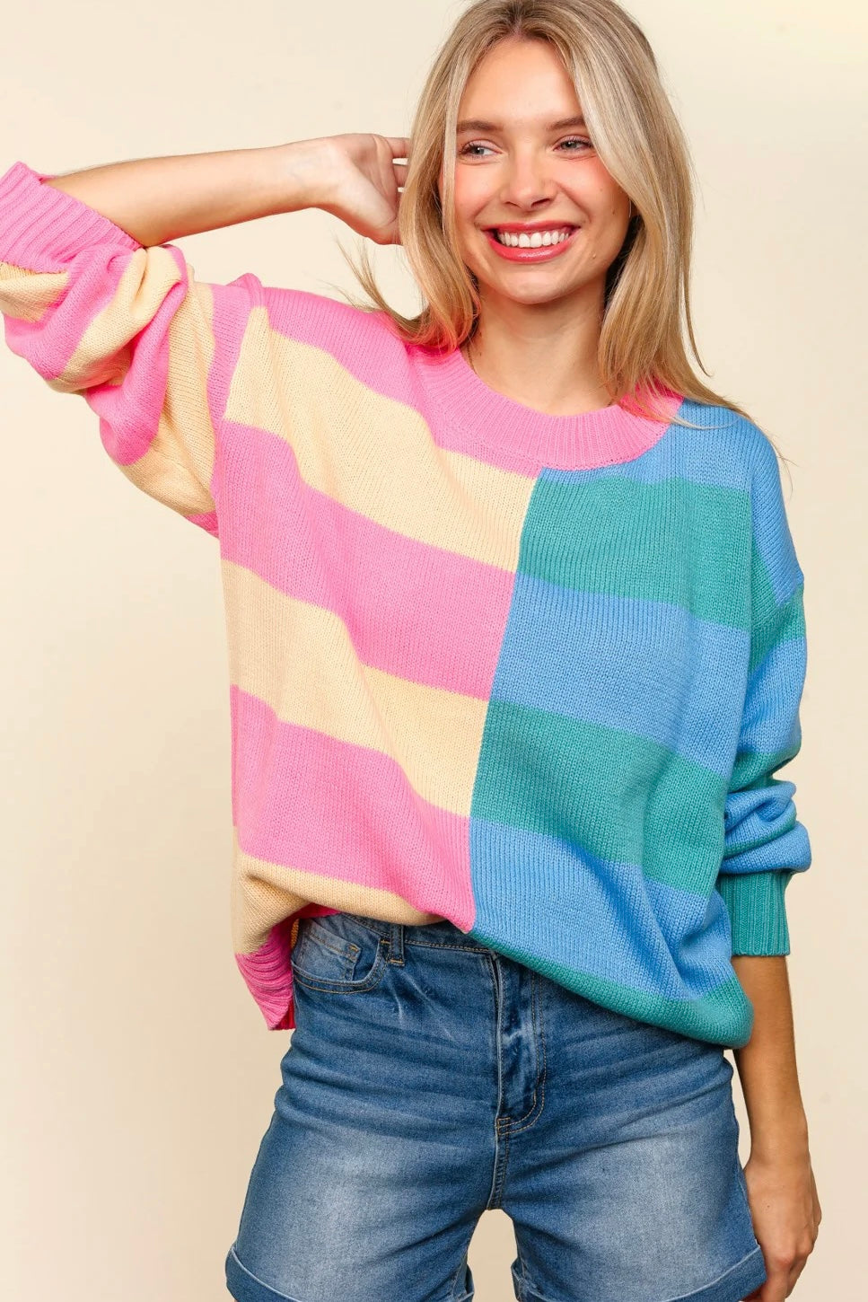 Stripe Long Sleeve Sweater